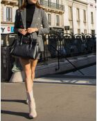 Jane zwarte leren handtas - 36x35x24 cm