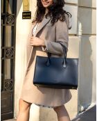 Bolso de piel Ynell negro - 34x24x11 cm