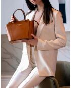 Cavoli Handtasche aus Kamelleder - 30x14,5x20,5 cm
