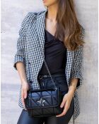Lisy schwarze Schultertasche aus Leder - 21x7x14,5 cm