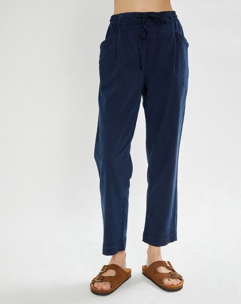 Nora indigoblauwe cargobroek