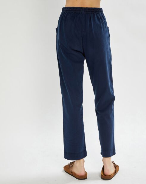 Nora indigoblauwe cargobroek