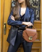 Schultertasche Polly aus Kamelleder - 17x19x6 cm