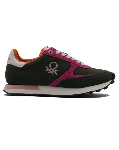 Sneakers Fuya kaki/rose/blanc