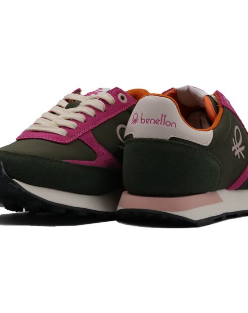 Sneakers Fuya kaki/rose/blanc