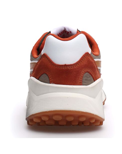 Sneakers en Cuir Itan gris/marron