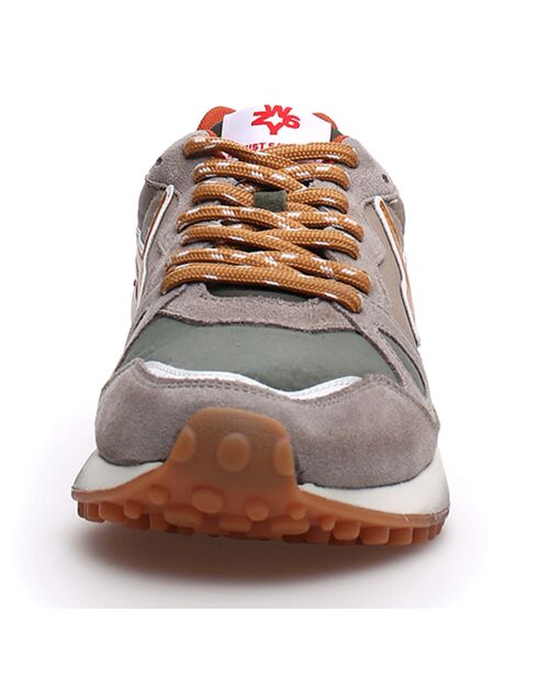 Sneakers en Cuir Itan gris/marron