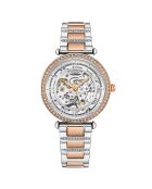 Montre Femme en Acier Automatique Luxe Legacy rose doré/argenté