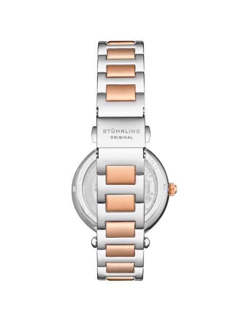 Montre Femme en Acier Automatique Luxe Legacy rose doré/argenté