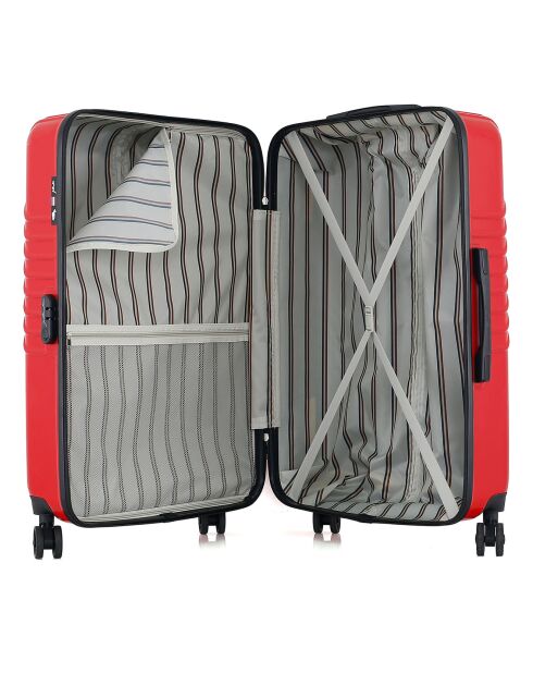Valise Long Séjour 4 roues doubles Peter 75 cm rouge