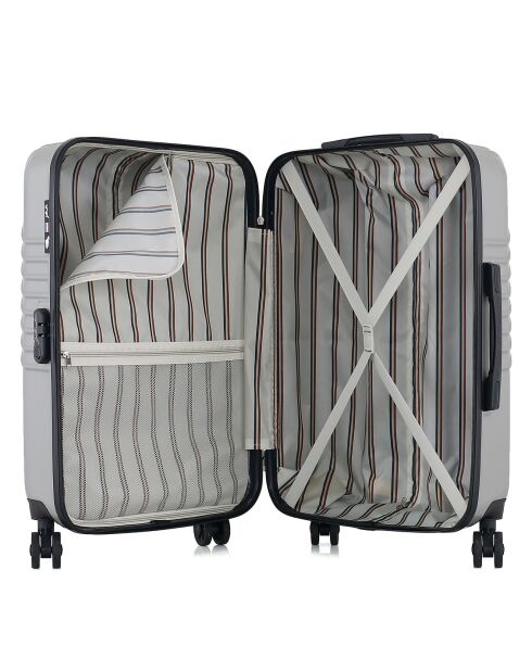 Valise Cabine 4 roues doubles Peter 55 cm grise