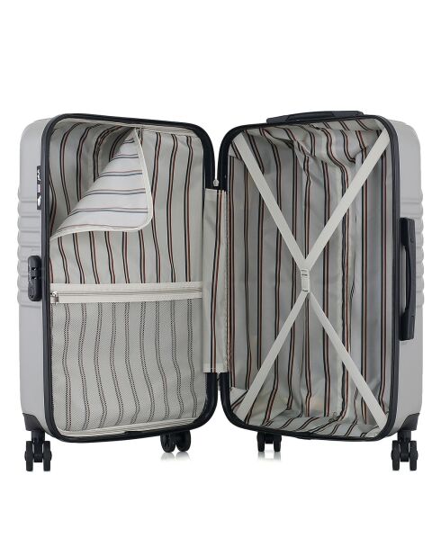 Valise Long Séjour 4 roues doubles Peter 75 cm grise