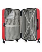 Valise Cabine 4 roues doubles Peter 55 cm rouge