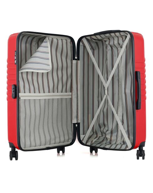 Valise Cabine 4 roues doubles Peter 55 cm rouge