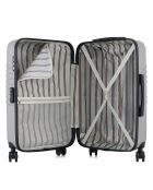 3 Valises 4 roues doubles + Vanity Peter 55/65/75 cm grises