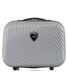 3 Valises 4 roues doubles + Vanity Peter 55/65/75 cm grises