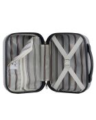 3 Valises 4 roues doubles + Vanity Peter 55/65/75 cm grises