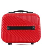 3 Valises 4 roues doubles + Vanity Peter-C 55/65/75 cm rouges