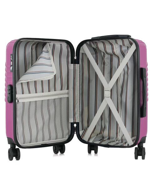 Valise Moyen Séjour 4 roues doubles Peter 65 cm violette