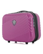 3 Valises 4 roues doubles + Vanity Peter-C 55/65/75 cm violettes