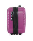 3 Valises 4 roues doubles + Vanity Peter-C 55/65/75 cm violettes