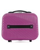 3 Valises 4 roues doubles + Vanity Peter-C 55/65/75 cm violettes