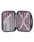 3 Valises 4 roues doubles + Vanity Peter-C 55/65/75 cm violettes