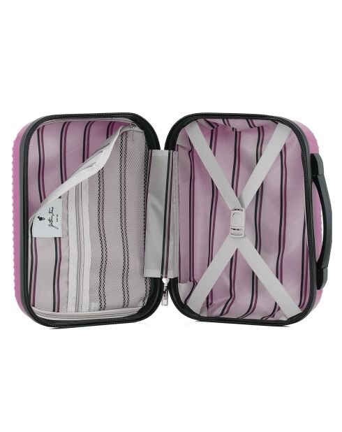 3 Valises 4 roues doubles + Vanity Peter-C 55/65/75 cm violettes