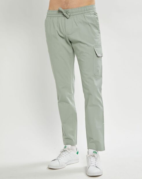 Pantalon cargo ajusté Scanton Track vert gris