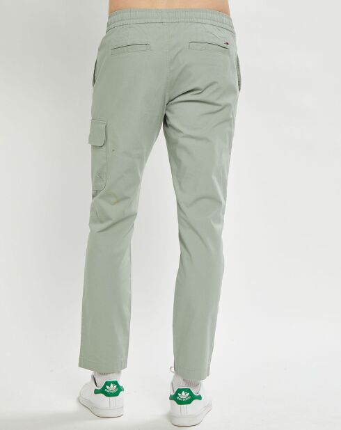 Pantalon cargo ajusté Scanton Track vert gris