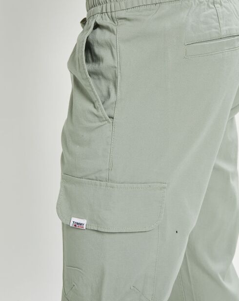Pantalon cargo ajusté Scanton Track vert gris