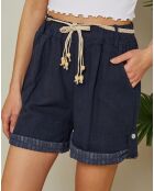 Short 100% Lin Mina marine
