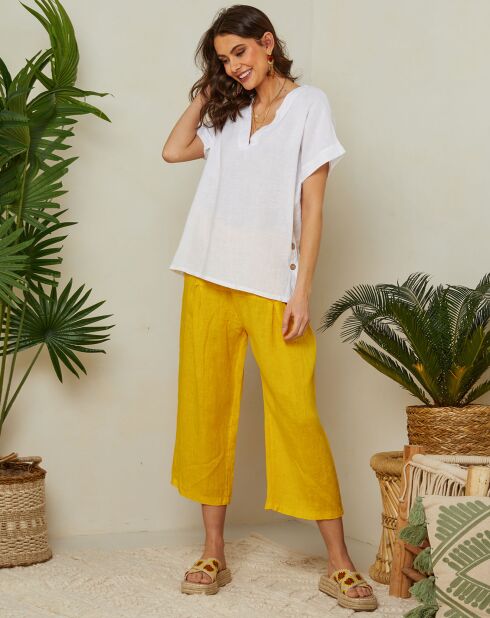 Top blanco Lina 100% lino