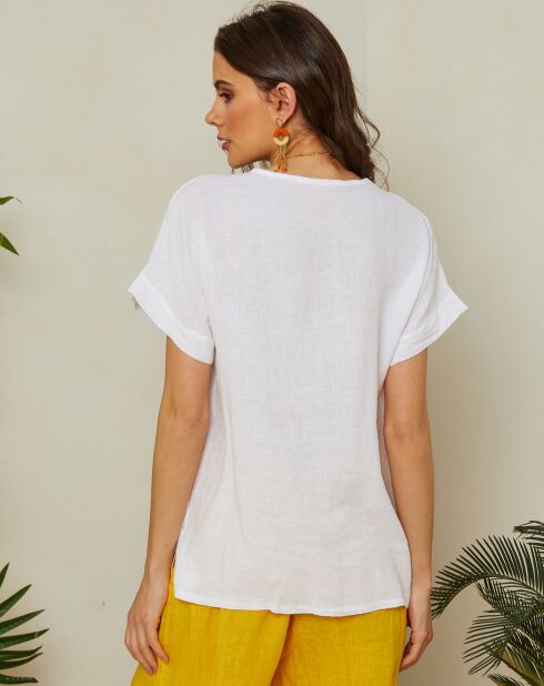 Top blanco Lina 100% lino