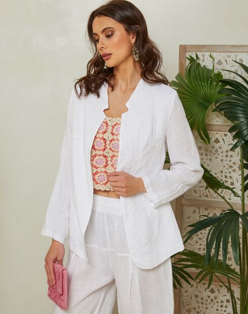 Giacca bianca Lola 100% lino