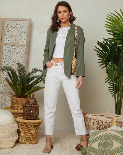 Giacca Lola khaki 100% lino