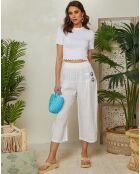 Pantalon 100% Lin Emmy blanc