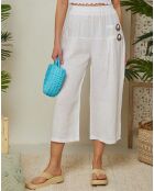 Pantalon 100% Lin Emmy blanc