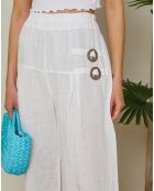 Pantalon 100% Lin Emmy blanc