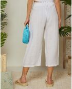 Pantalon 100% Lin Emmy blanc