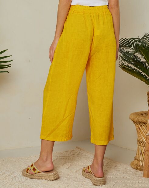 Pantalon 100% Lin Emmy safran