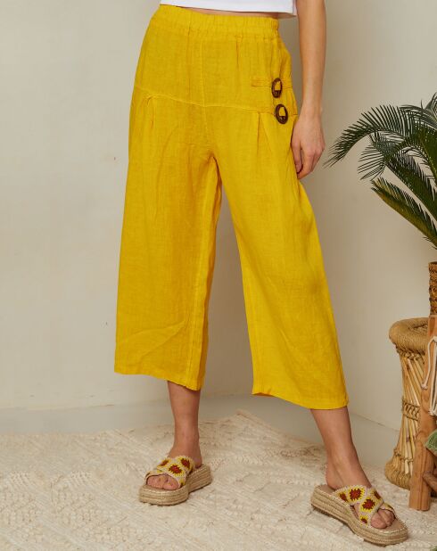Pantalon 100% Lin Emmy safran
