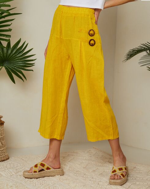 Pantalon 100% Lin Emmy safran