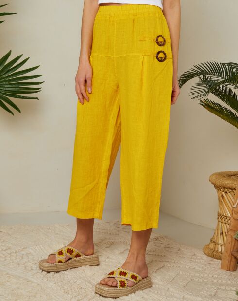 Pantalon 100% Lin Emmy safran