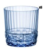 6 Verres long drink America 20S bleus - 37 cl
