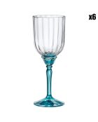6 Verres à cocktail Florian bleus - 25 cl