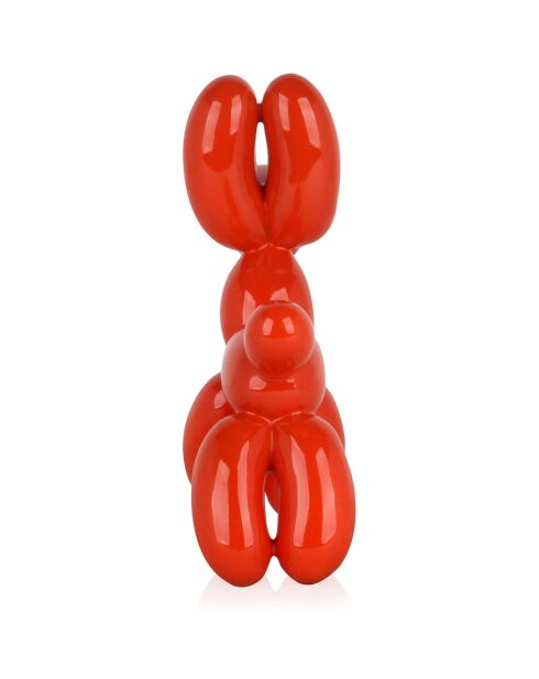 Sculpture en résine Chien ballon orange - 27x26x9.5 cm