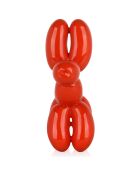 Sculpture en résine Chien ballon orange - 27x26x9.5 cm