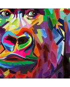 Tableau Orang-outan Pop Art multicolore - 70x50 cm