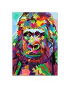 Tableau Orang-outan Pop Art multicolore - 70x50 cm